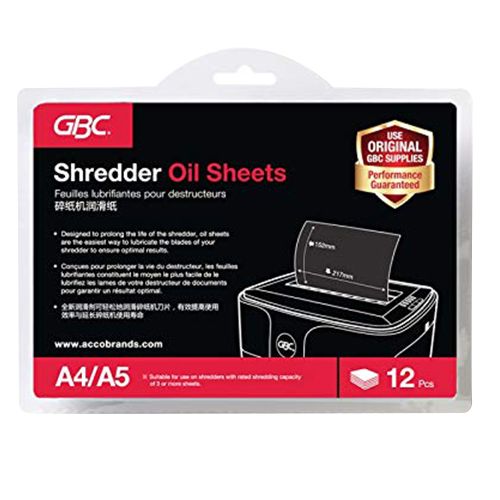 Rexel Shredder Oil Sheets 2101948 A5 Size Shredder Maintenance Pack of 12
